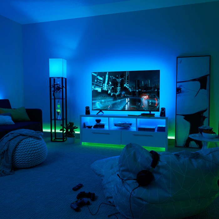 Bedroom decoration with led lights