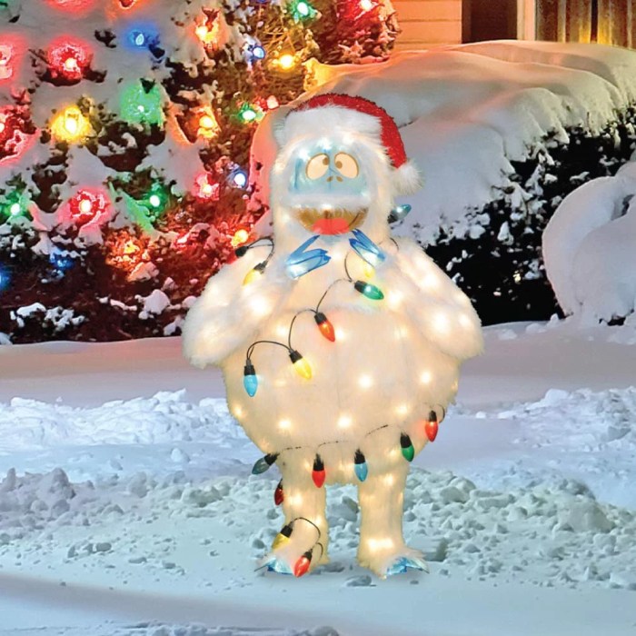 Abominable snowman light up decoration