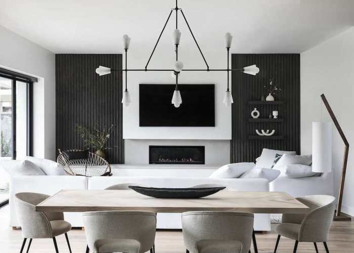 Black and white house interior design