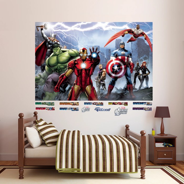 Avengers wall fathead marvel decal assemble realbig decals