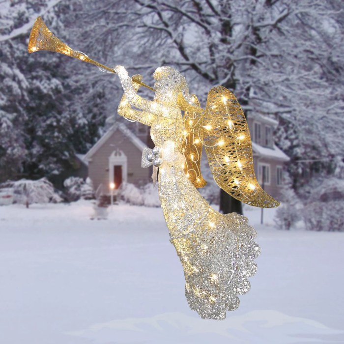 Angel with lights outdoor decoration