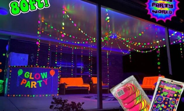 Black light party decoration ideas