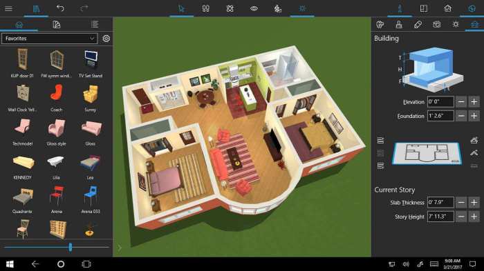 App to design house interior