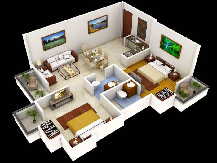 2 bedroom house interior design