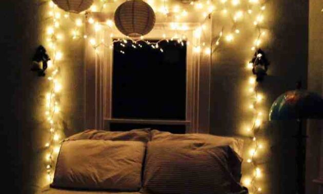 Bedroom decoration with led lights